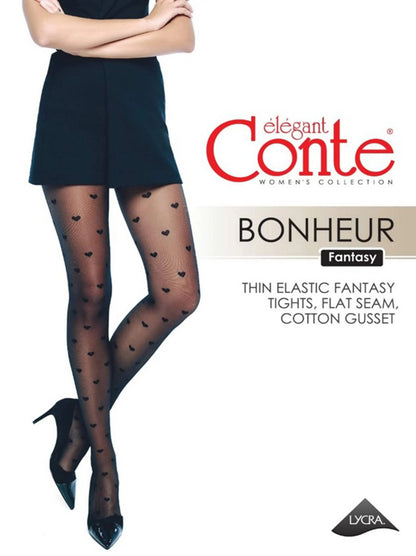 Fantasy Tights Conte Bonheur - Hearts Pattern - A-1 Thread Vault