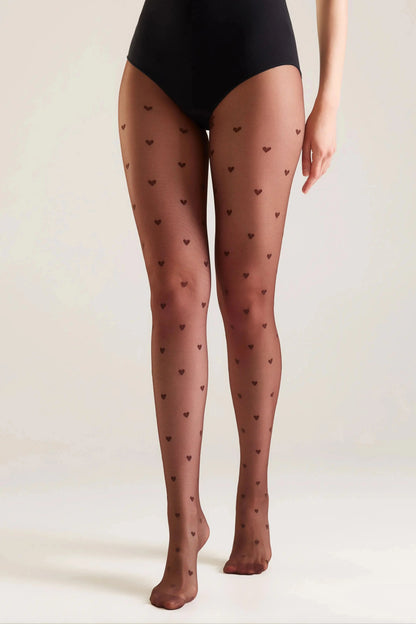Fantasy Tights Conte Bonheur - Hearts Pattern - A-1 Thread Vault