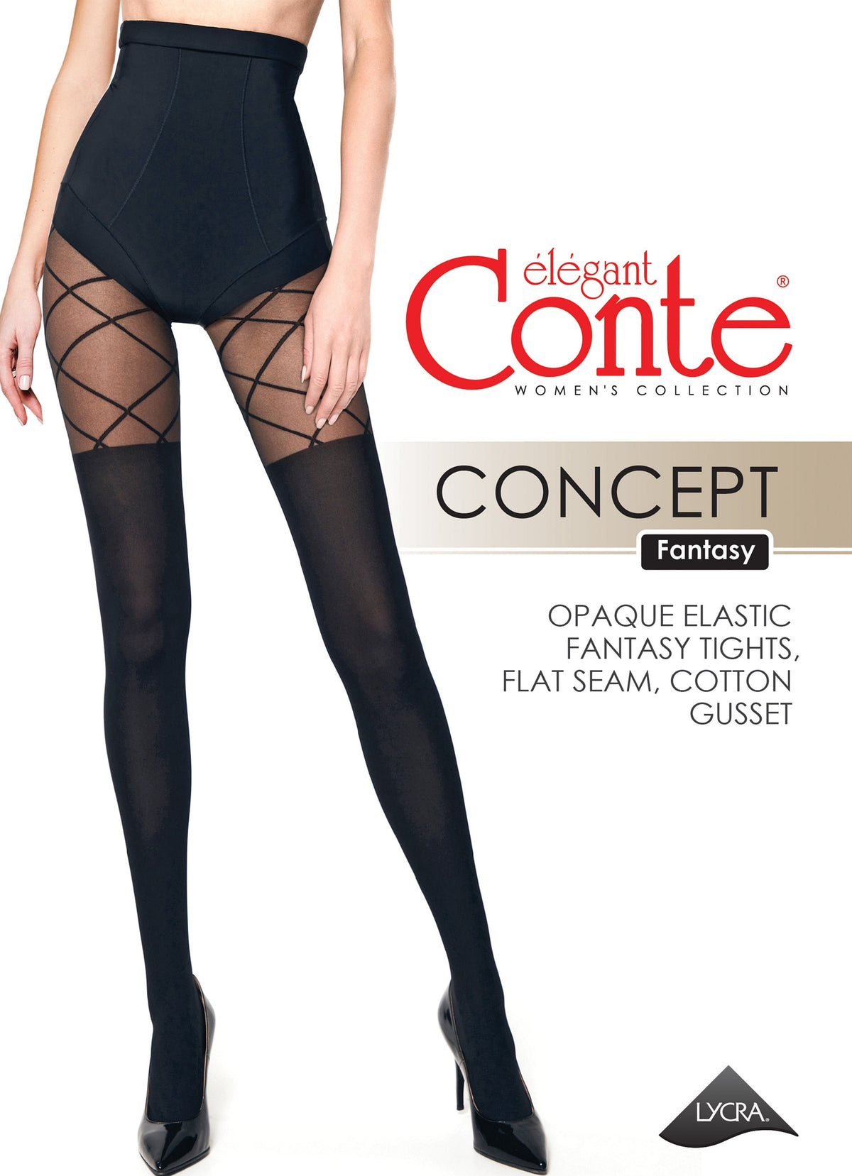 Fantasy Tights Conte Concept - Knee-highs with Diamonds - A-1 Thread Vault