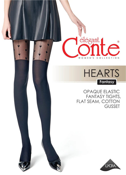 Fantasy Tights Conte Hearts - Imitation of Knee Highs - A-1 Thread Vault