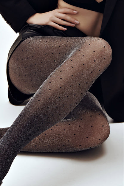 Fantasy Tights Conte Luxe Dots - Lurex and Polka Dots Pattern - A-1 Thread Vault