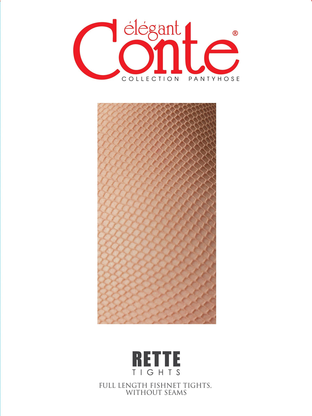 A close-up of nude-colored, seamless fishnet tights featuring a fine, uniform diamond pattern.