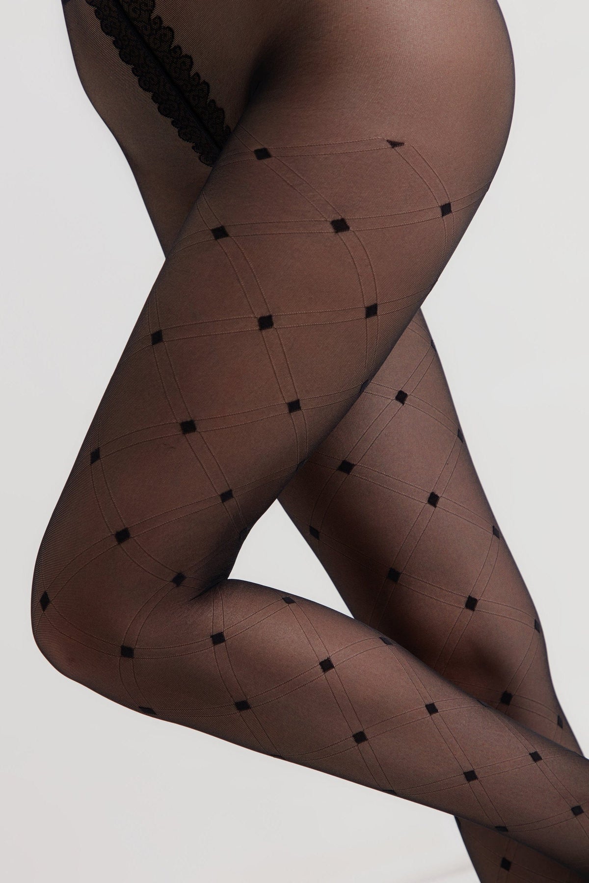 Fantasy Tights Conte Shape - Geometric Pattern Diamonds - A-1 Thread Vault