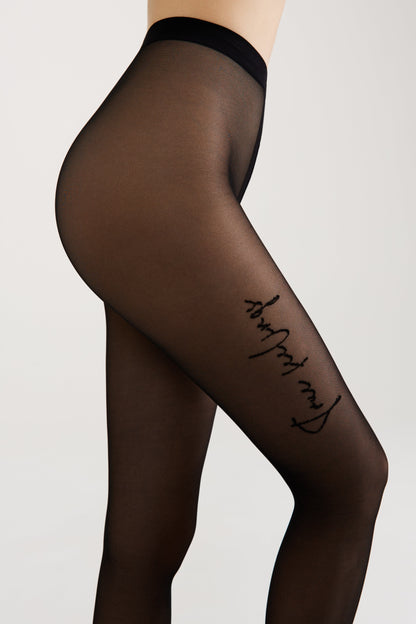 Fantasy Tights Conte True Love - Tattoo Style Print - A-1 Thread Vault
