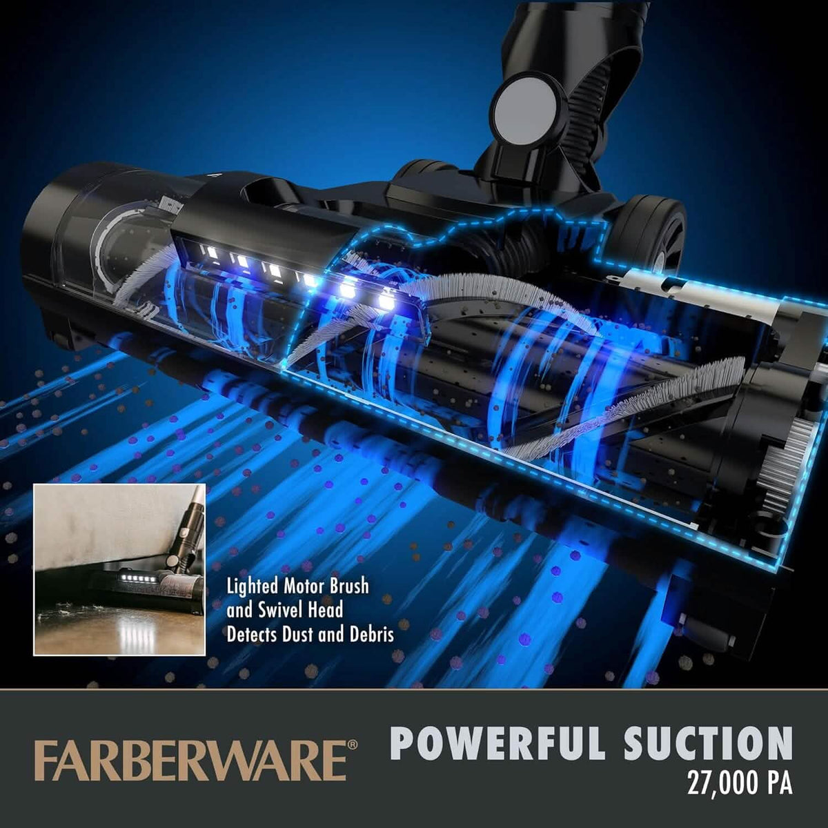 Farberware Cordless Platinum Stick Vacuum Cleaner, Smart Sensor Technology - A-1 Thread Vault