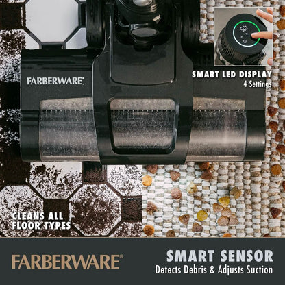 Farberware Cordless Platinum Stick Vacuum Cleaner, Smart Sensor Technology - A-1 Thread Vault