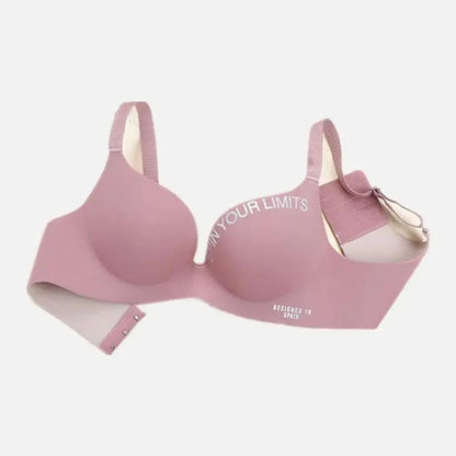 Fashion Alphabet Print Bra One-Piece Women's Underwear Without Steel Ring Gather Bralette Breathable Seamless Sleep Brassiere - A-1 Thread Vault