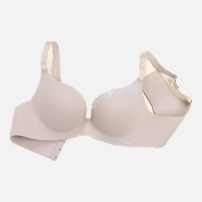 Fashion Alphabet Print Bra One-Piece Women's Underwear Without Steel Ring Gather Bralette Breathable Seamless Sleep Brassiere - A-1 Thread Vault