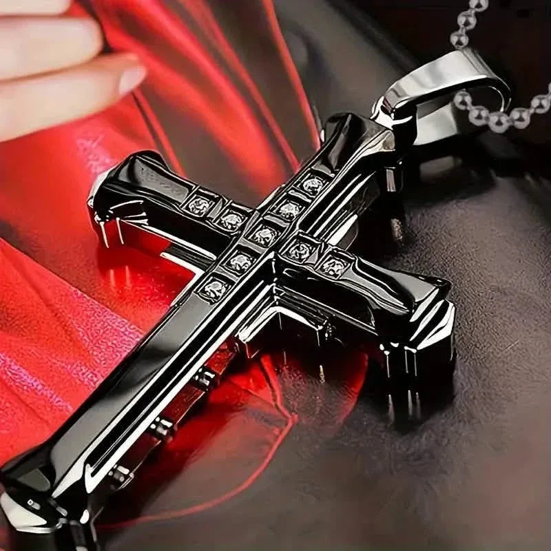 Fashion Simple Cross Pendant Necklace For Men And Women - A-1 Thread Vault
