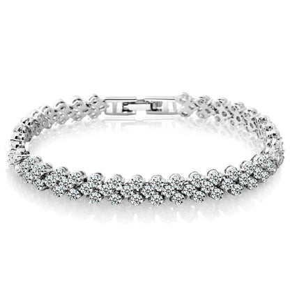 Fashion Women Silver Crystal Diamond Bracelet - A-1 Thread Vault