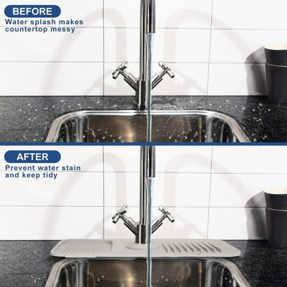 Faucet Splash Mat Sink Tray Water Drainage Pad Sponge Soap Holder - A-1 Thread Vault