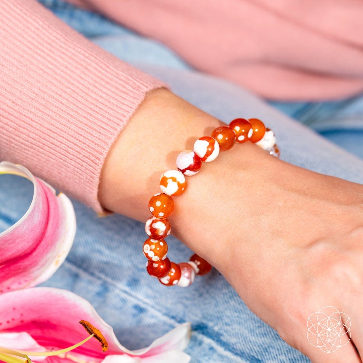Feminine Force – Carnelian Orca Agate Bracelet - A-1 Thread Vault