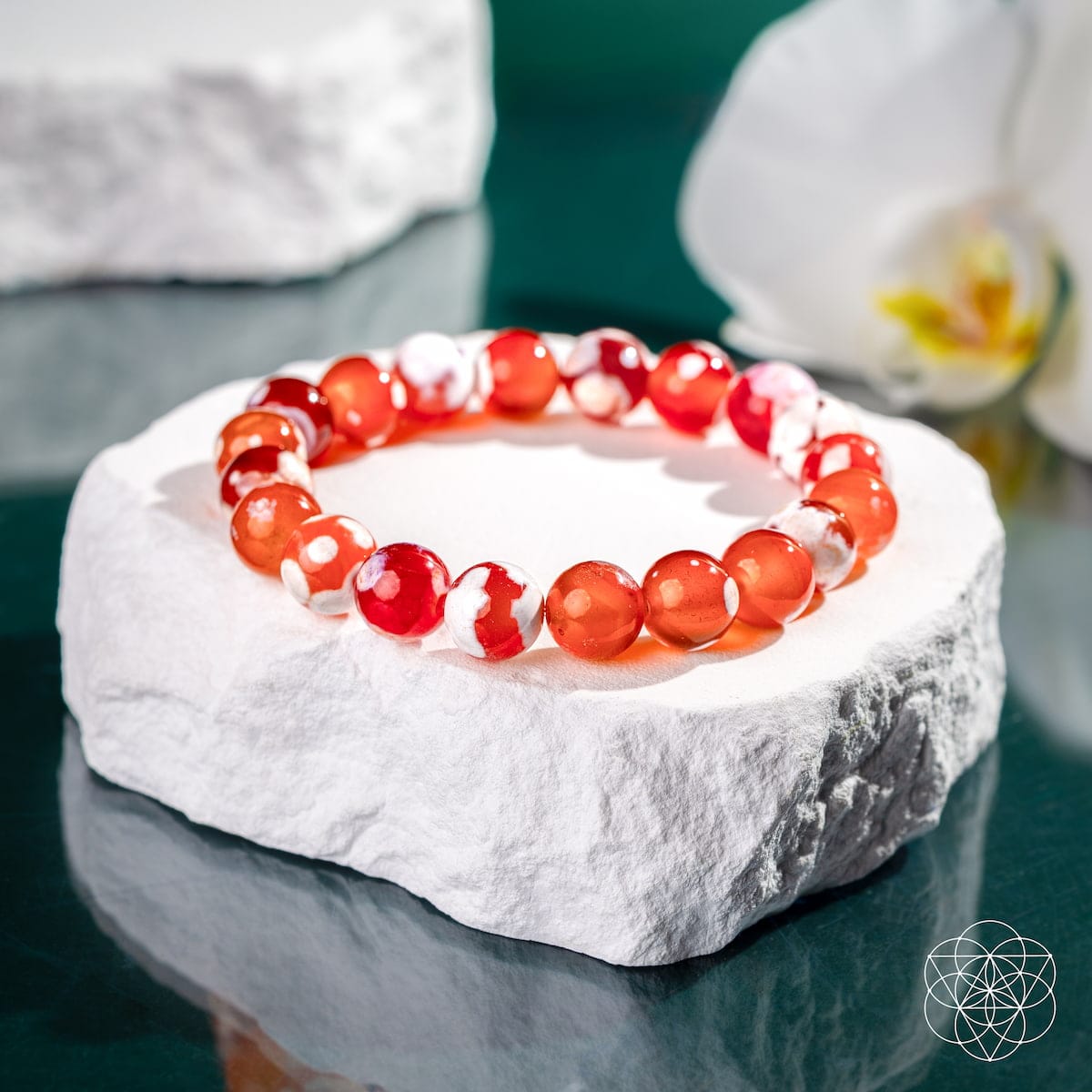 Feminine Force – Carnelian Orca Agate Bracelet - A-1 Thread Vault