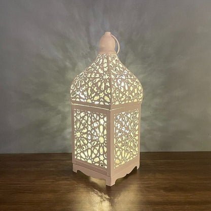 Festive Home Craft Decor Ramadan Hollow Moroccan Iron Lantern (MAC498) - A-1 Thread Vault