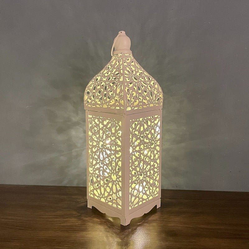 Festive Home Craft Decor Ramadan Hollow Moroccan Iron Lantern (MAC498) - A-1 Thread Vault