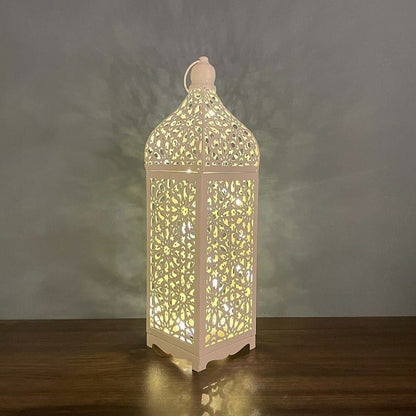 Festive Home Craft Decor Ramadan Hollow Moroccan Iron Lantern (MAC498) - A-1 Thread Vault