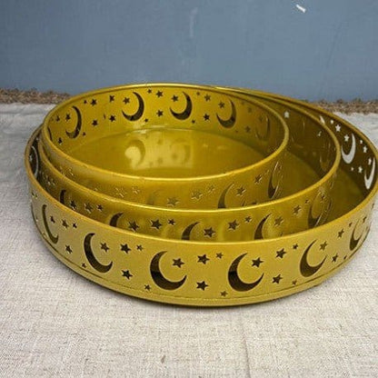 Festive Ramadan Iron Tray Candy Box 3-Piece Set (MAC382) - A-1 Thread Vault