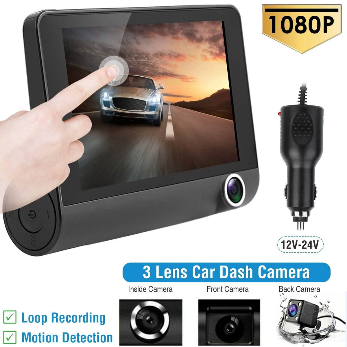 FHD 1080P Touchscreen Car DVR Dash Camera - A-1 Thread Vault