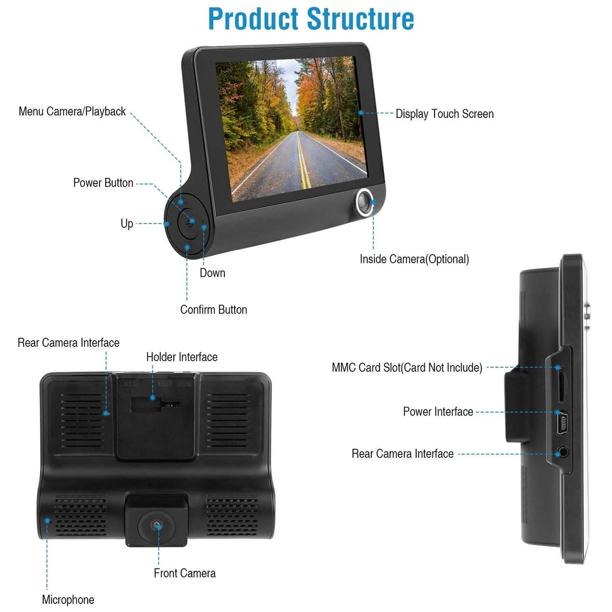 FHD 1080P Touchscreen Car DVR Dash Camera - A-1 Thread Vault