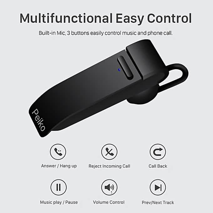 PEIKO World Language Translator Single Earbud – Real-Time Voice Translation - A-1 Thread Vault