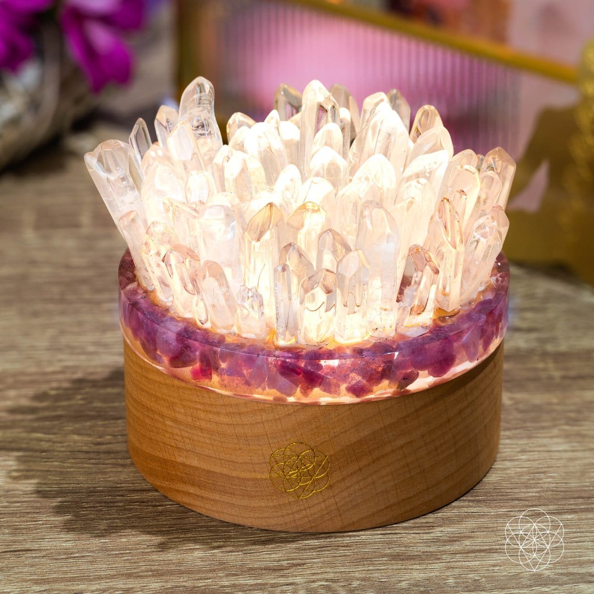 Find My Peace - Quartz & Tourmaline Lamp of Blooming Tranquility - A-1 Thread Vault