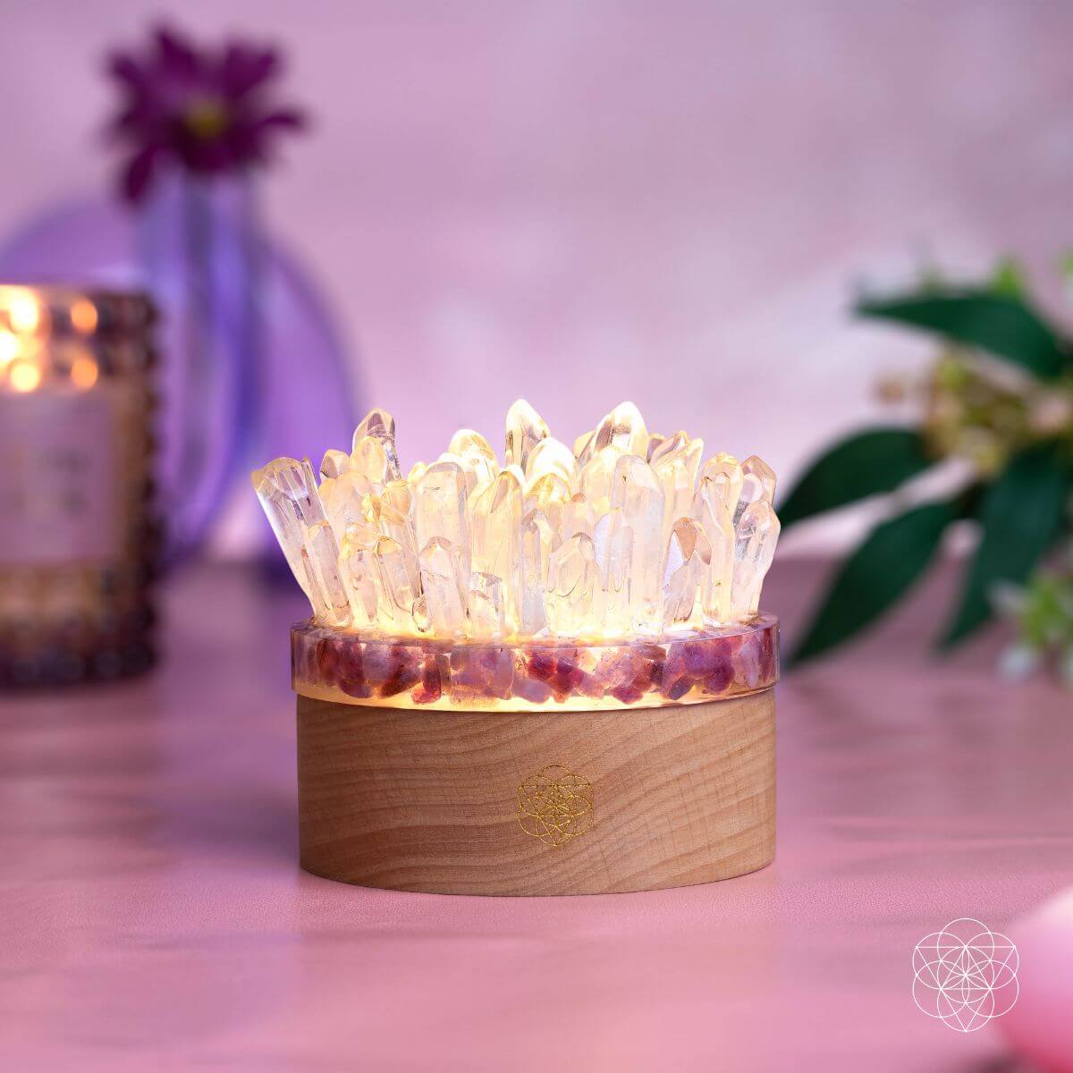 Find My Peace - Quartz & Tourmaline Lamp of Blooming Tranquility - A-1 Thread Vault