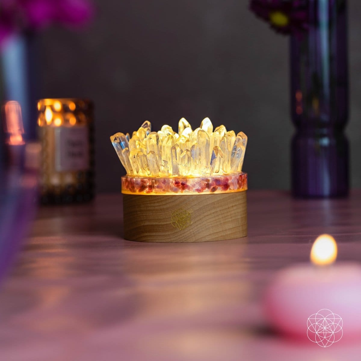 Find My Peace - Quartz & Tourmaline Lamp of Blooming Tranquility - A-1 Thread Vault