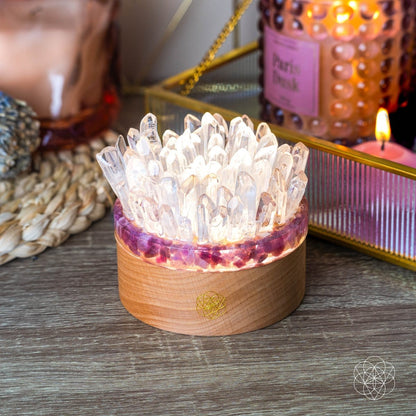 Find My Peace - Quartz & Tourmaline Lamp of Blooming Tranquility - A-1 Thread Vault