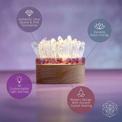 Find My Peace - Quartz & Tourmaline Lamp of Blooming Tranquility - A-1 Thread Vault