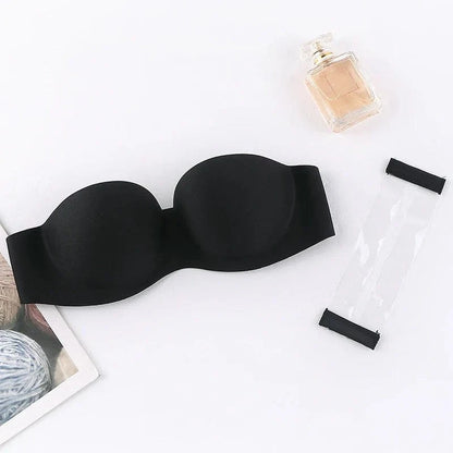 FINETOO Front Closure Sexy Push Up Bra Women Invisible Bras Underwear Lingerie For Female Brassiere Strapless Seamless Bralette - A-1 Thread Vault