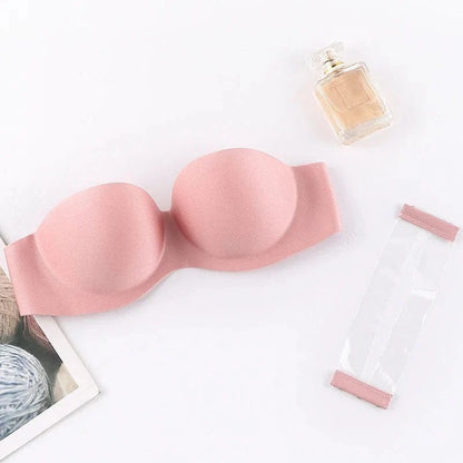 FINETOO Front Closure Sexy Push Up Bra Women Invisible Bras Underwear Lingerie For Female Brassiere Strapless Seamless Bralette - A-1 Thread Vault