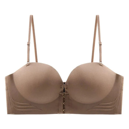 FINETOO Front Closure Sexy Push Up Bra Women Invisible Bras Underwear Lingerie For Female Brassiere Strapless Seamless Bralette - A-1 Thread Vault