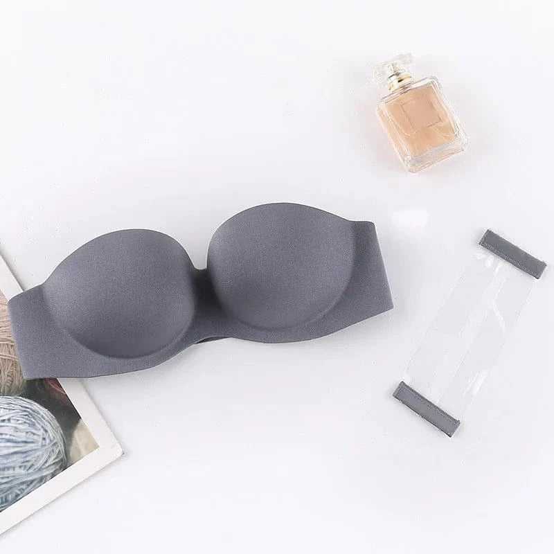 FINETOO Front Closure Sexy Push Up Bra Women Invisible Bras Underwear Lingerie For Female Brassiere Strapless Seamless Bralette - A-1 Thread Vault