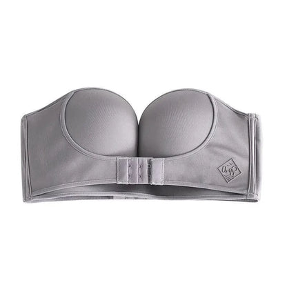 FINETOO Front Closure Strapless Bra For Woman Sexy Invisible Bras Underwear Female Push Up Brassiere One-piece Wireless Bralette - A-1 Thread Vault
