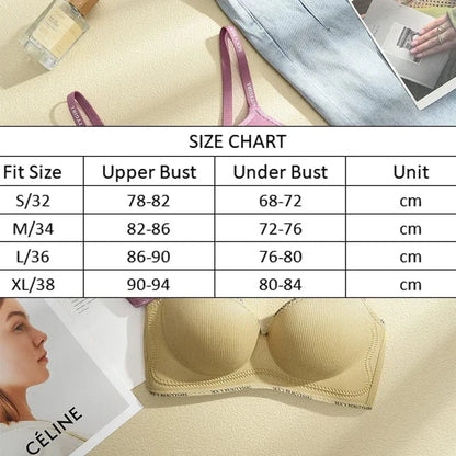 FINETOO Women Underwear Small Chest Sexy Push Up Lingerie Seamless Bra for Women Comfortable Everyday Bra Thick Bralette 32-38AB - A-1 Thread Vault