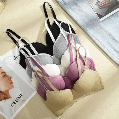 FINETOO Women Underwear Small Chest Sexy Push Up Lingerie Seamless Bra for Women Comfortable Everyday Bra Thick Bralette 32-38AB - A-1 Thread Vault