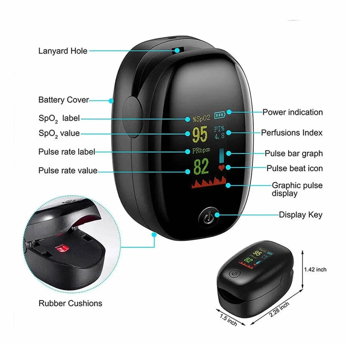Finger Pulse Oximeter – Heart Rate & SPO2 Monitor - A-1 Thread Vault