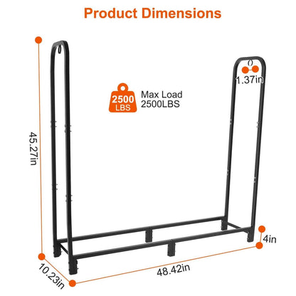 Firewood Log Rack 2500lbs Iron Storage Stacking Rack - A-1 Thread Vault