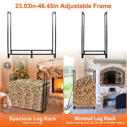 Firewood Log Rack 2500lbs Iron Storage Stacking Rack - A-1 Thread Vault