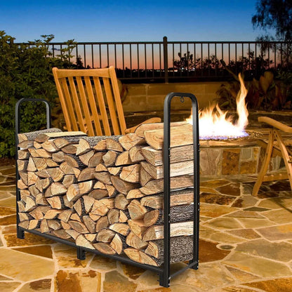 Firewood Log Rack 2500lbs Iron Storage Stacking Rack - A-1 Thread Vault
