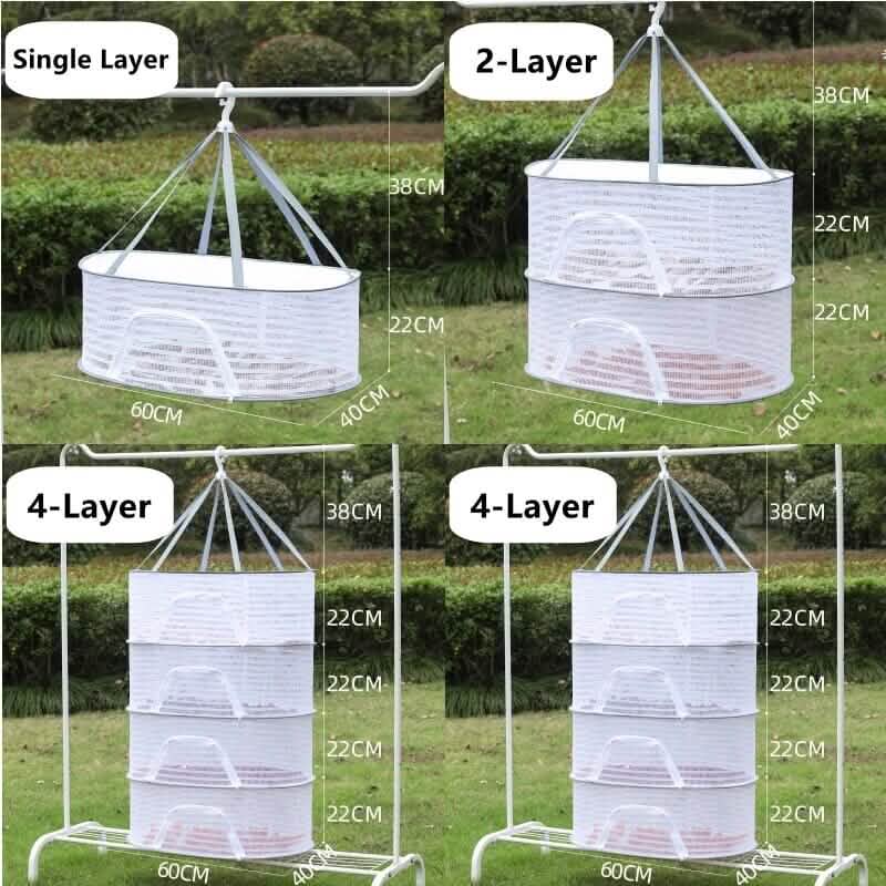 Fishing Net Hanging Dryer Bag Mesh Clothes Drying Basket Rack - A-1 Thread Vault