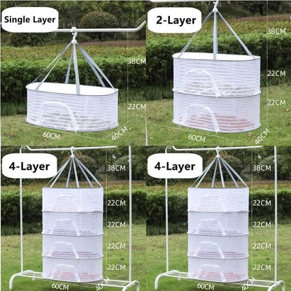 Fishing Net Hanging Dryer Bag Mesh Clothes Drying Basket Rack - A-1 Thread Vault