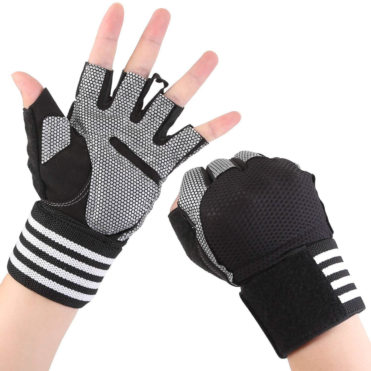 Fitness Workout Gloves with Wrist Wrap Strap - A-1 Thread Vault
