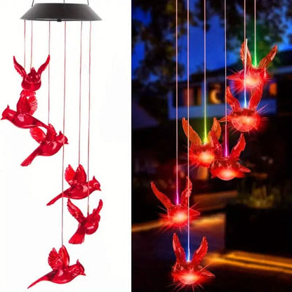 Flaming Bird Wind Chime Solar Lights - A-1 Thread Vault