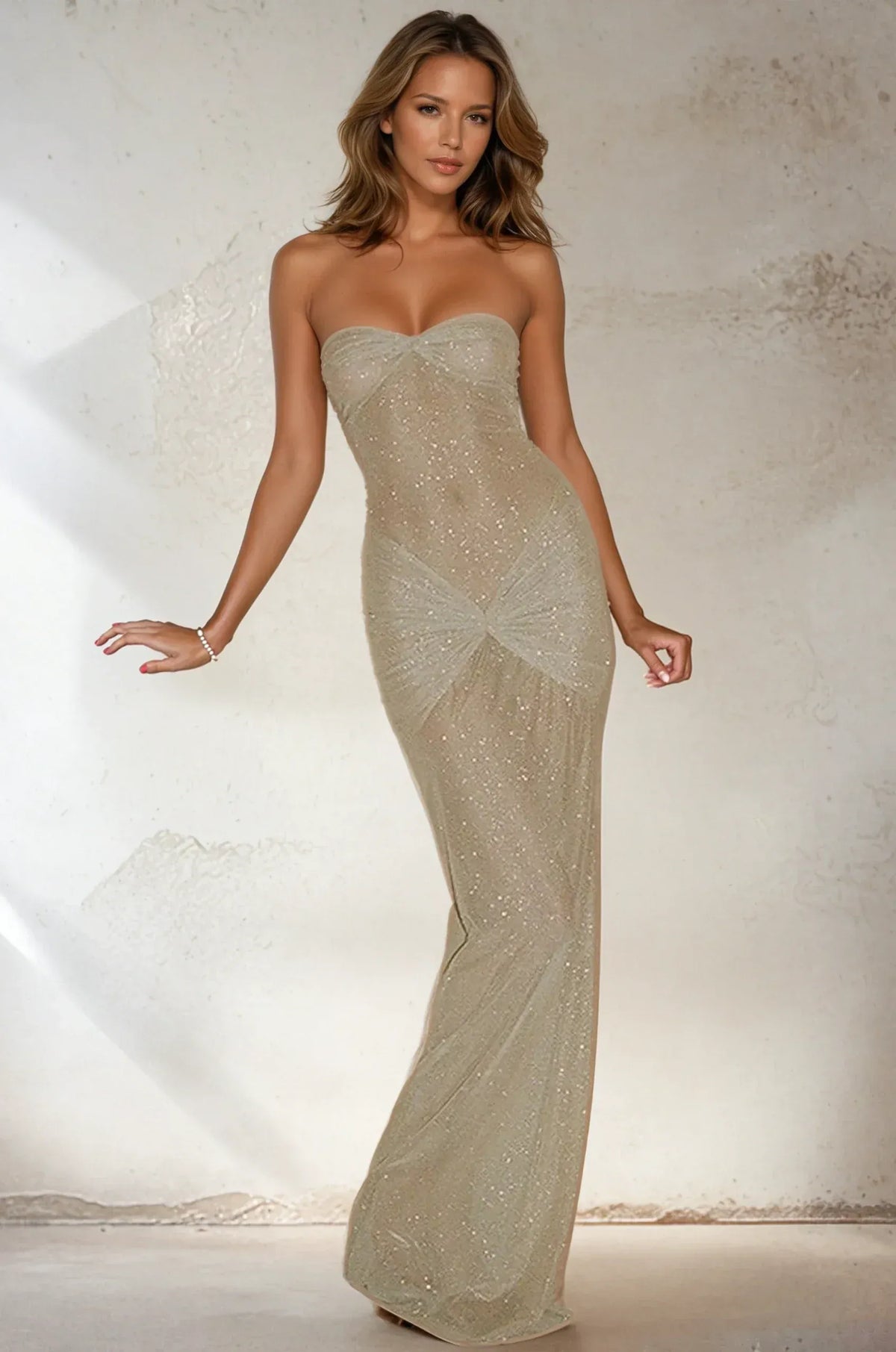 Floor Length Body Mod Maxi Dress - A-1 Thread Vault