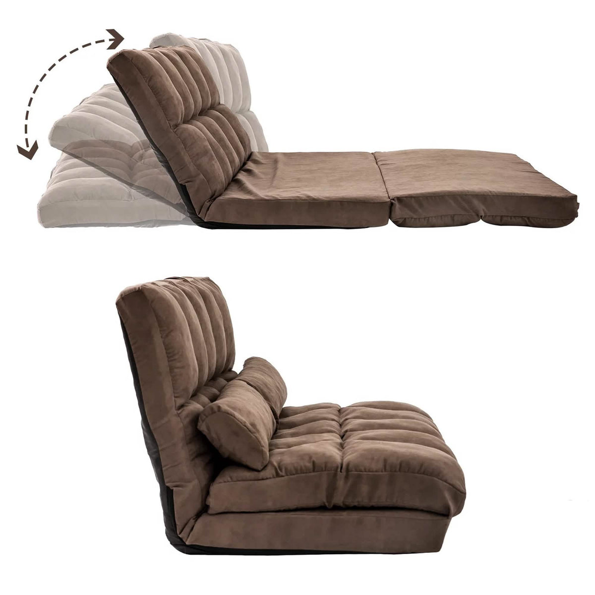 Floor Sofa Bed, Foldable Double Chaise Lounge Sofa Chair - A-1 Thread Vault