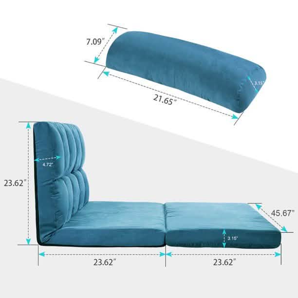 Floor Sofa Bed, Foldable Double Chaise Lounge Sofa Chair - A-1 Thread Vault