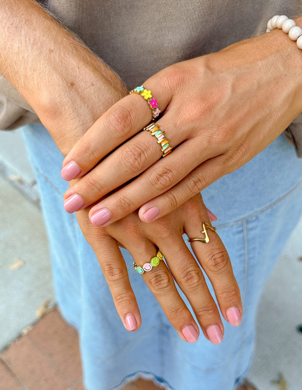 Floral Enamel Ring - A-1 Thread Vault