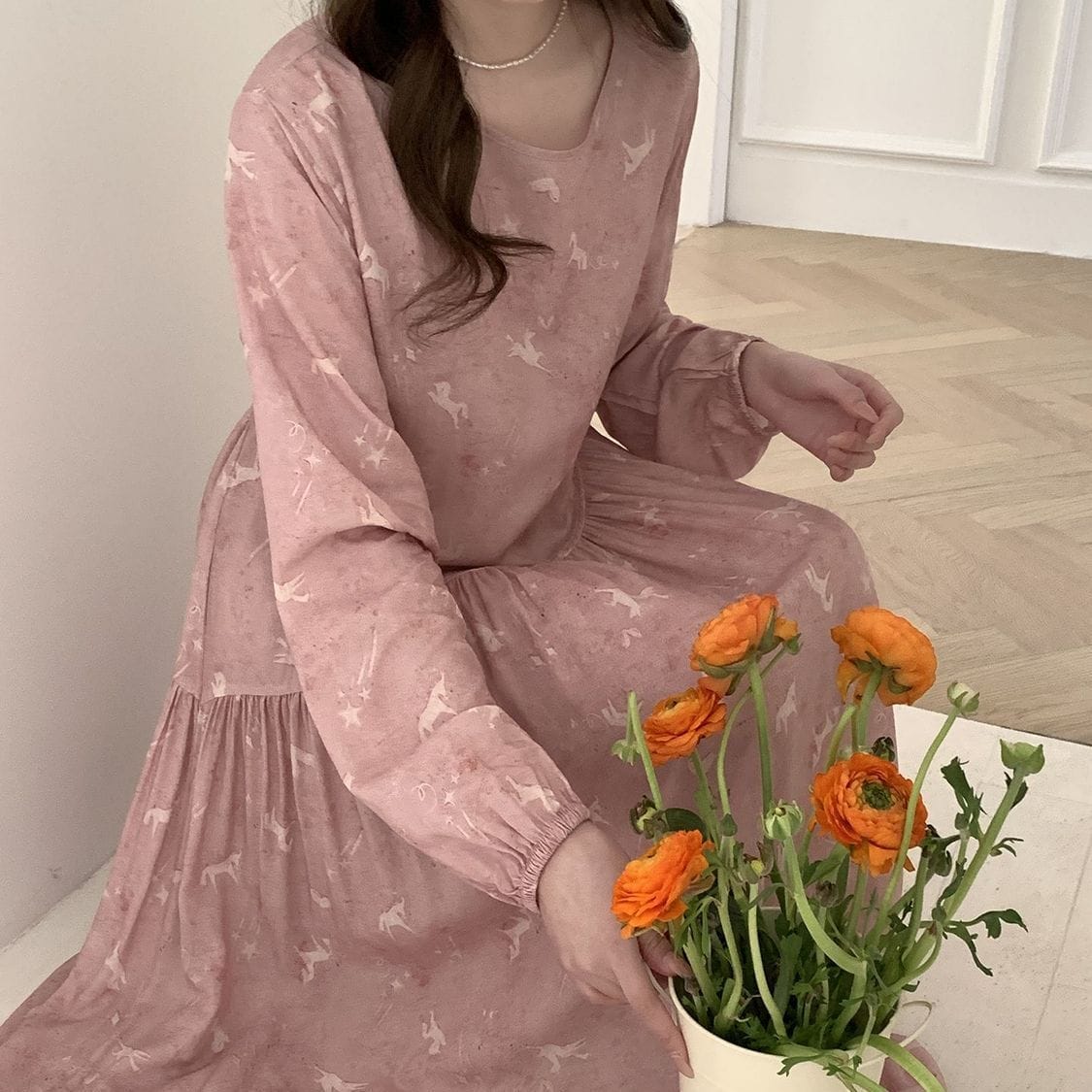 Floral Print Maxi Dress(MS425) - A-1 Thread Vault
