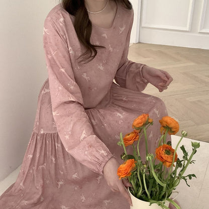 Floral Print Maxi Dress(MS425) - A-1 Thread Vault